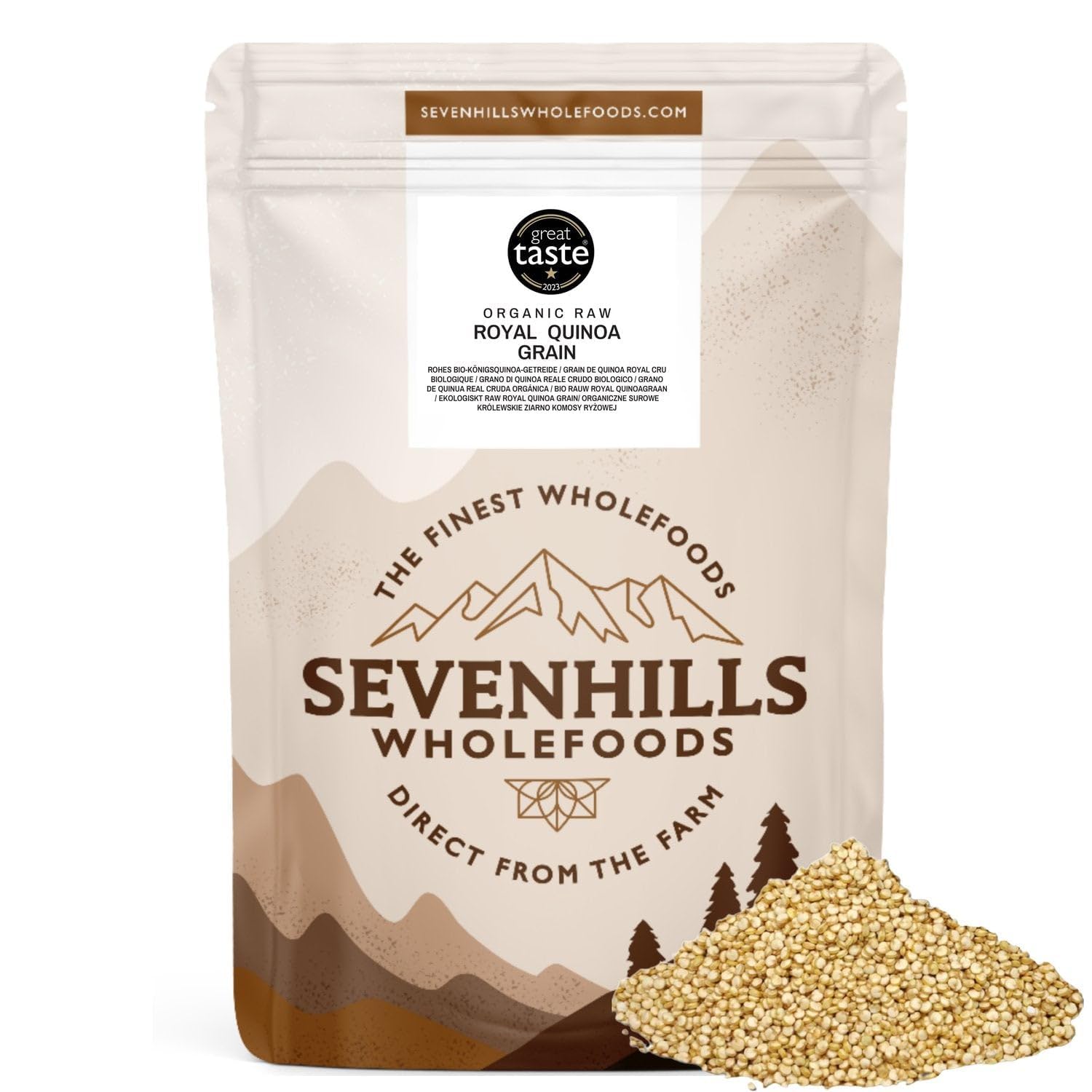 Sevenhills WholefoodsOrganic Raw Royal Quinoa Grain 1kgEU Organic