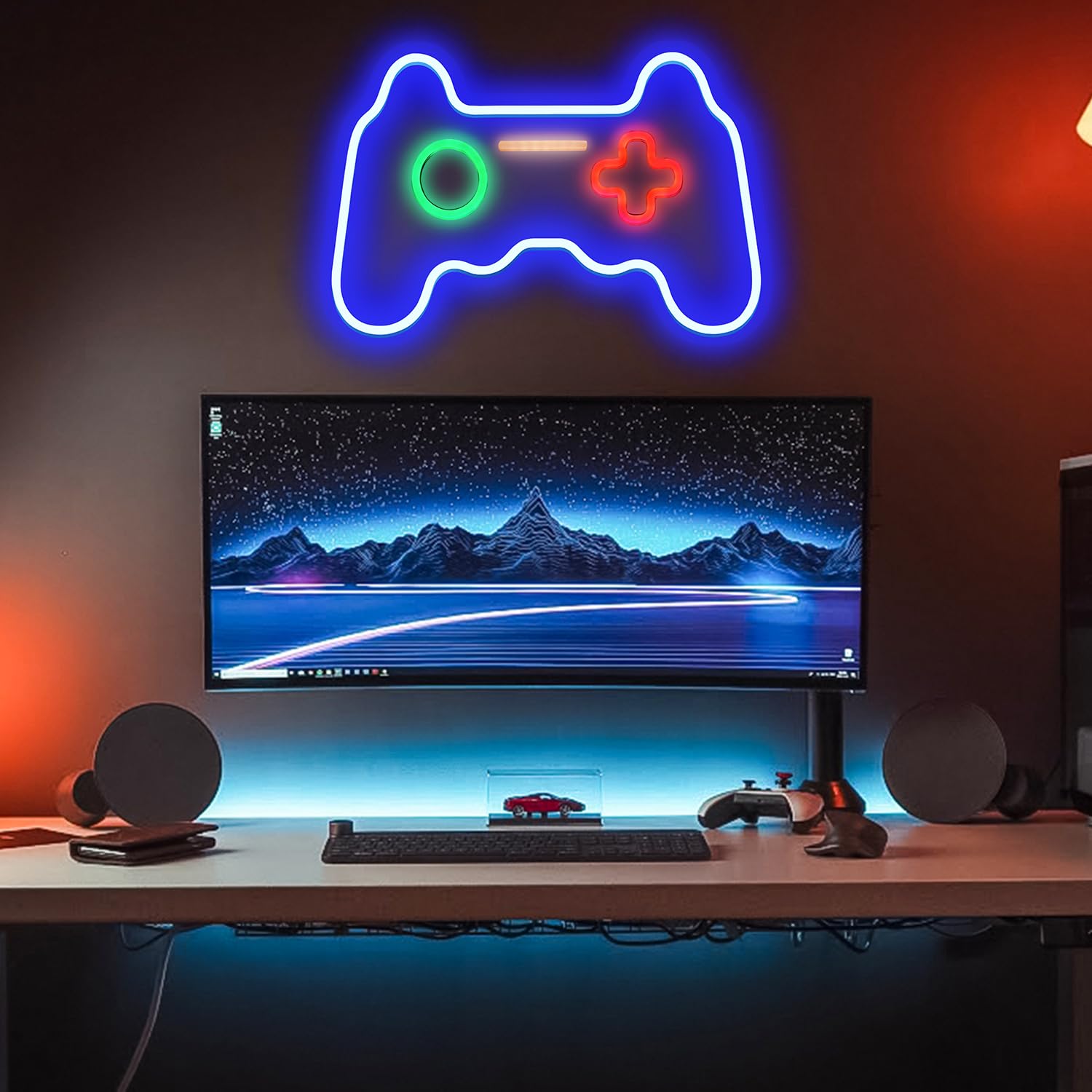 Gaming Neon Sign - Gamer Neon Light Gamepad Shape Light for Gamer Room Wall Decor Teen Boys' Game Rooms, Bedrooms - Image 4