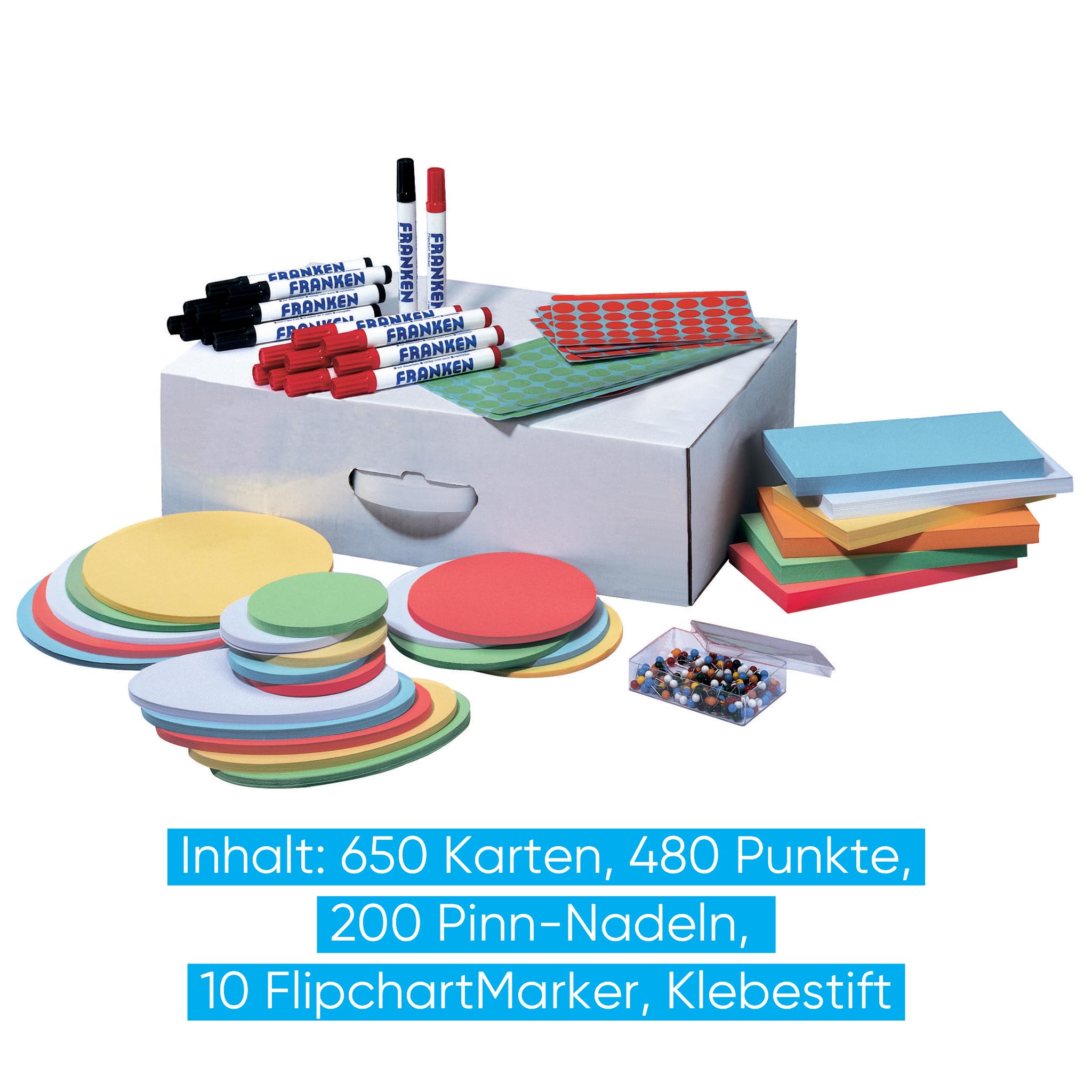 FRANKEN Moderationsbox, Moderationsset mit über 1.500 Teilen, Karton, UMMSB