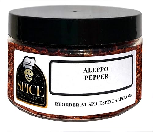 Aleppo Marash Pepper (tarro de plástico con capacidad para 2.6 onzas) - KOSHER - Pul Biber Haleb Biber - Todo natural e ideal para cocina turca,