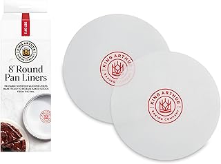 King Arthur Baking Company Square Round Pan Liners, Reusable Nonstick European-Grade Silicone, 8-Inch, Set of 2
