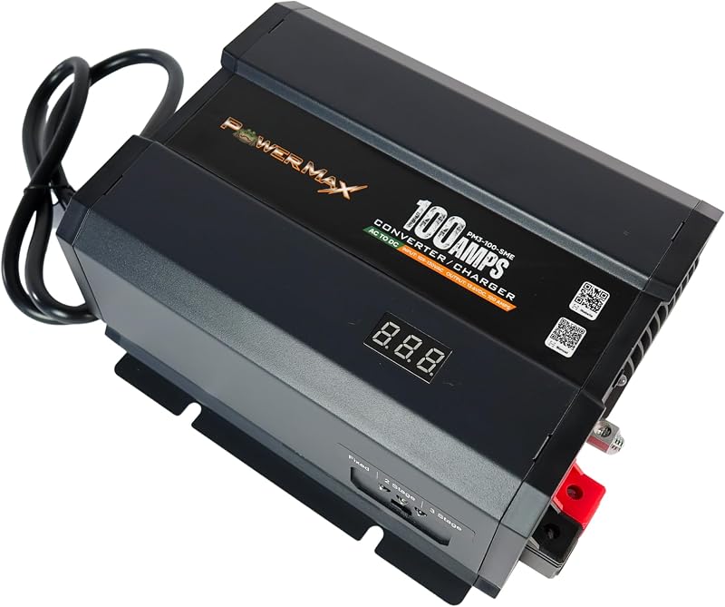 PowerMax PM3-100LK 110V to 12V DV Power Supply Converter Charger for RV 100 Amp -Grade Voltage Converter Modified SINE Wave Inverter