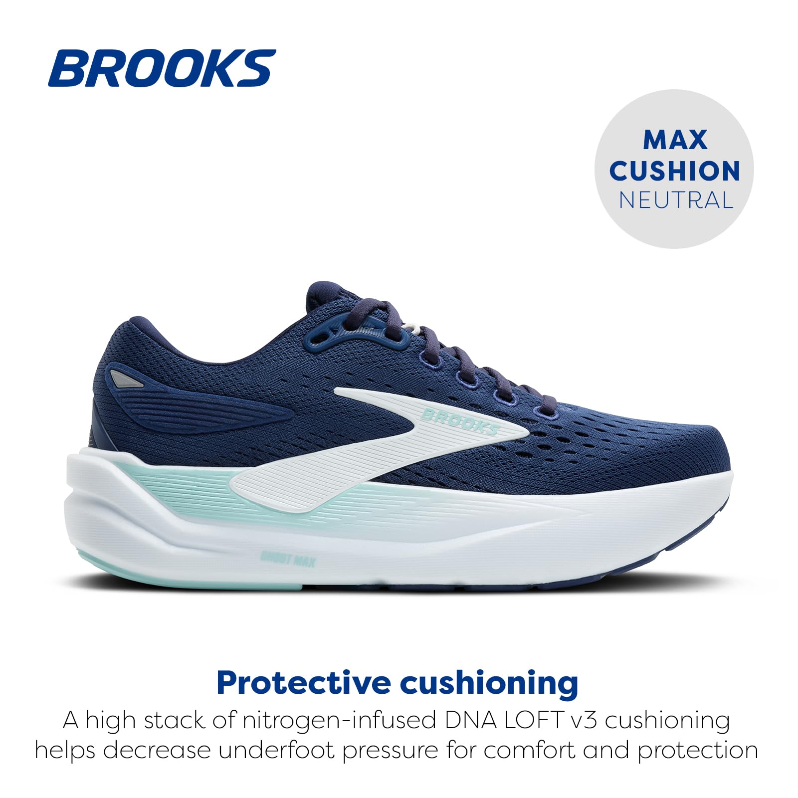 Brooks Ghost MAX 3 Neutral - Tenis para Correr y Caminar para Mujer