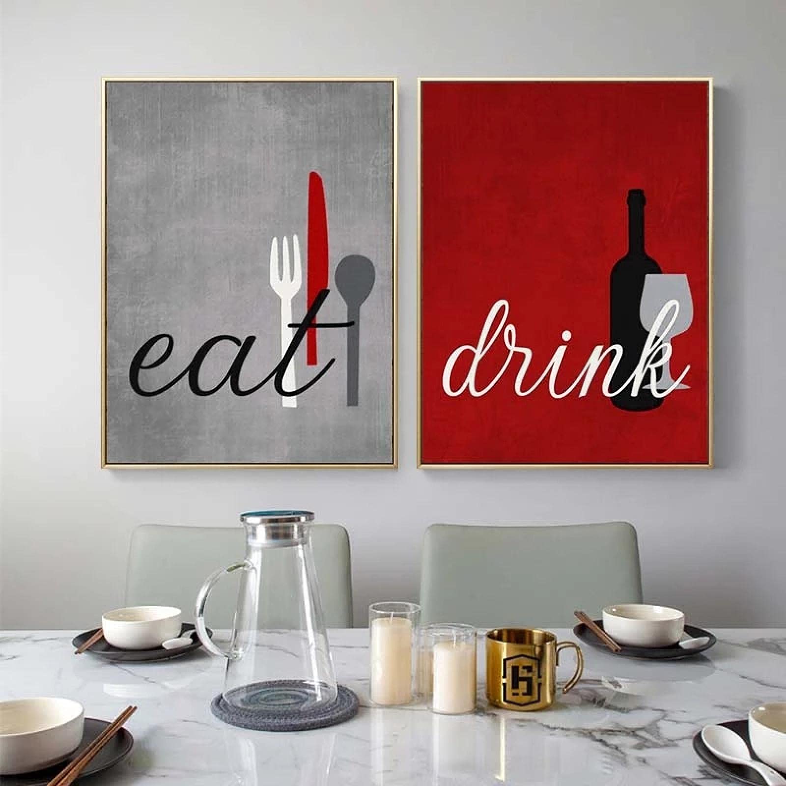 Nordycki kuchnia obraz na płótnie nowoczesne minimalistyczne plakaty druki sztuka ścienna obraz do jadalni dom dekoracja ścienna 70 x 100 cm bez ramy