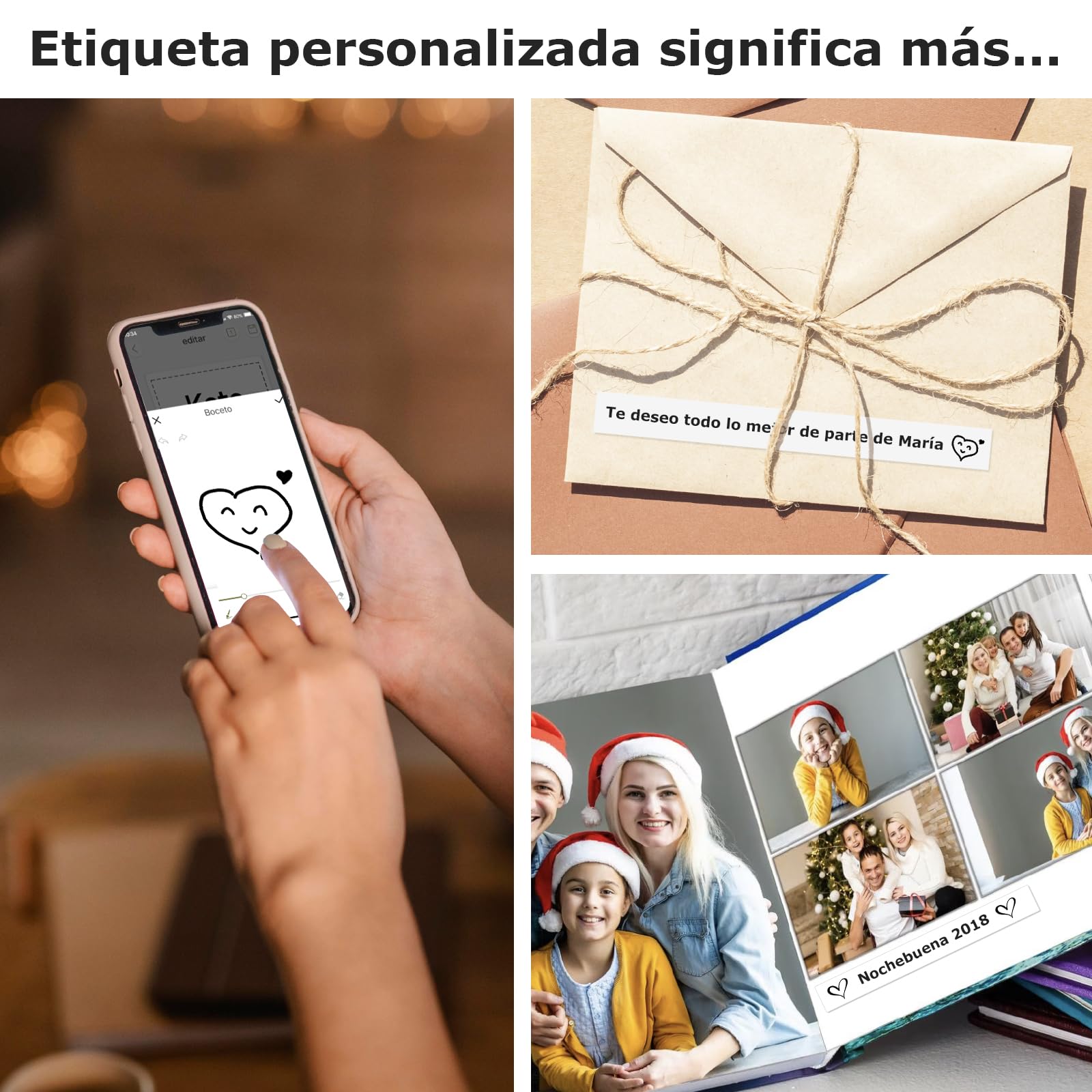 SUPVAN E10 Etiquetadora Bluetooth Impermeable, App Versátil 30+ Fuentes 600+ Íconos, Negro