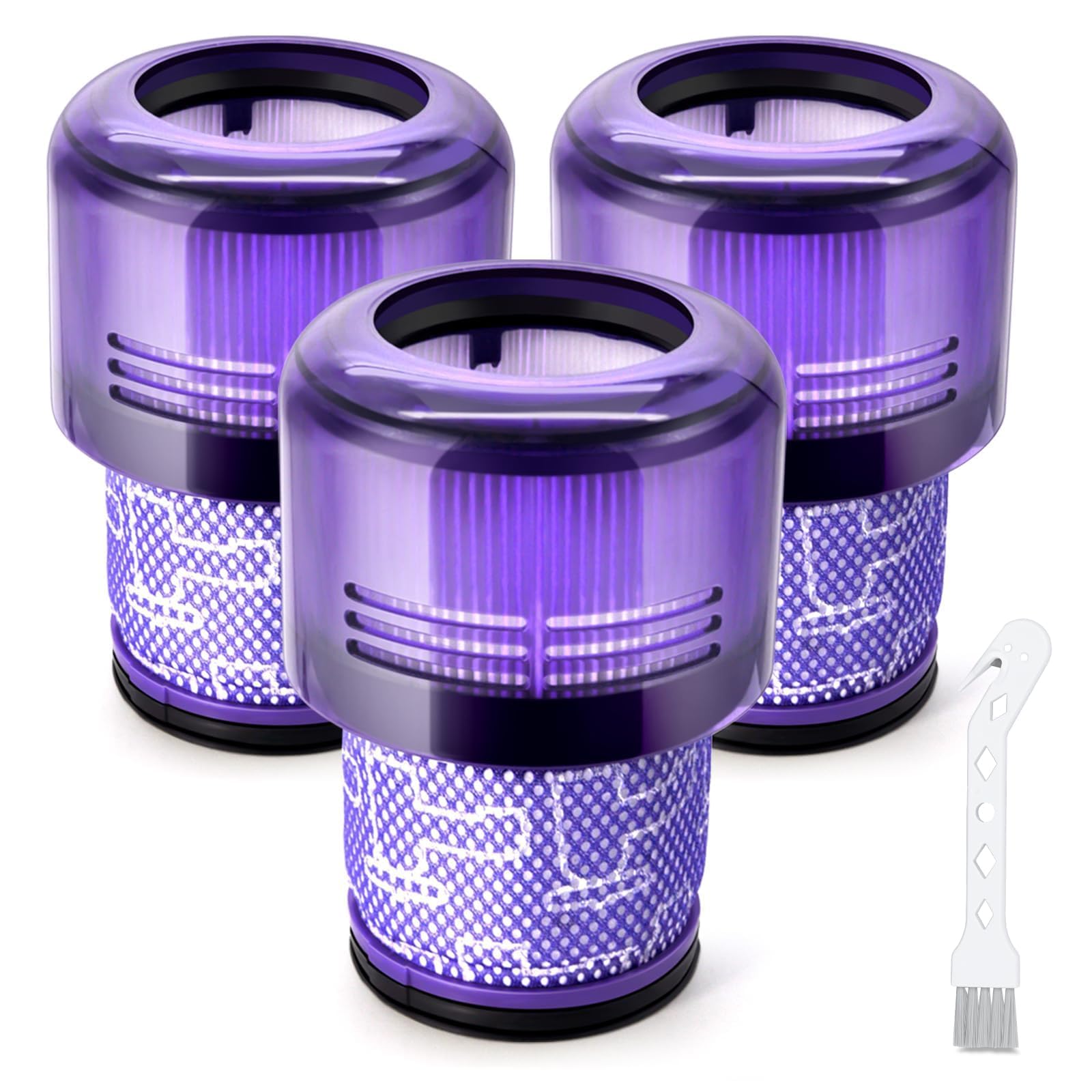 Filtro para Dyson V11, KNOWOM 3 Pack 3 Pack Reemplazo para vacío inalámbrico V11, Filtro para Dyson V15 V11 SV14 SV17SV22 Detect Animal Absolute Extra Pro Torque Drive Vacuum, Reemplace#DY-970013-02