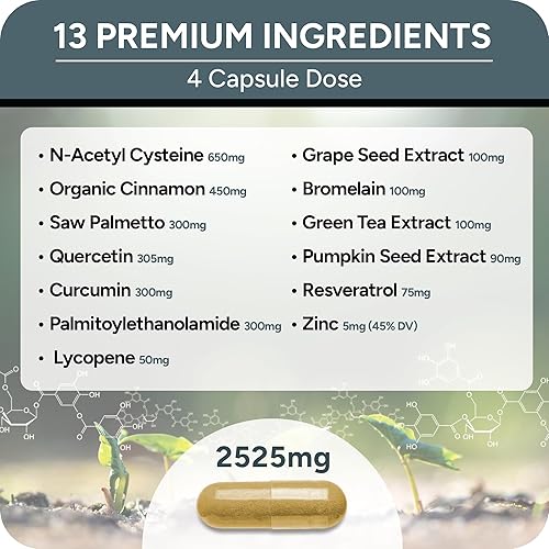 Miniatura 3 de UROPROSTIS - Complejo de apoyo de próstata de alta potencia - Fórmula de salud masculina para la comodidad de la próstata - Mezcla de 13