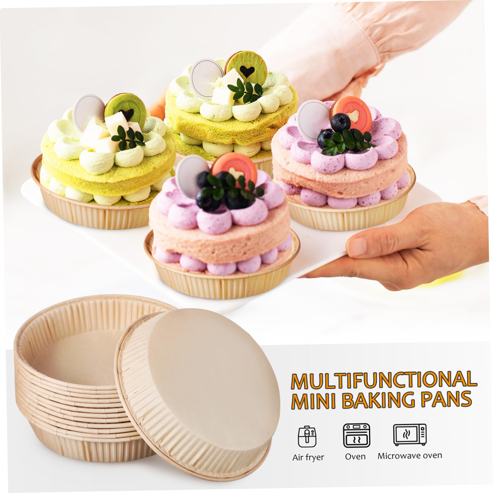 Hoement 100 Stück Mini-Tarteformen - Backformen Für Muffins, Quiches & Desserts