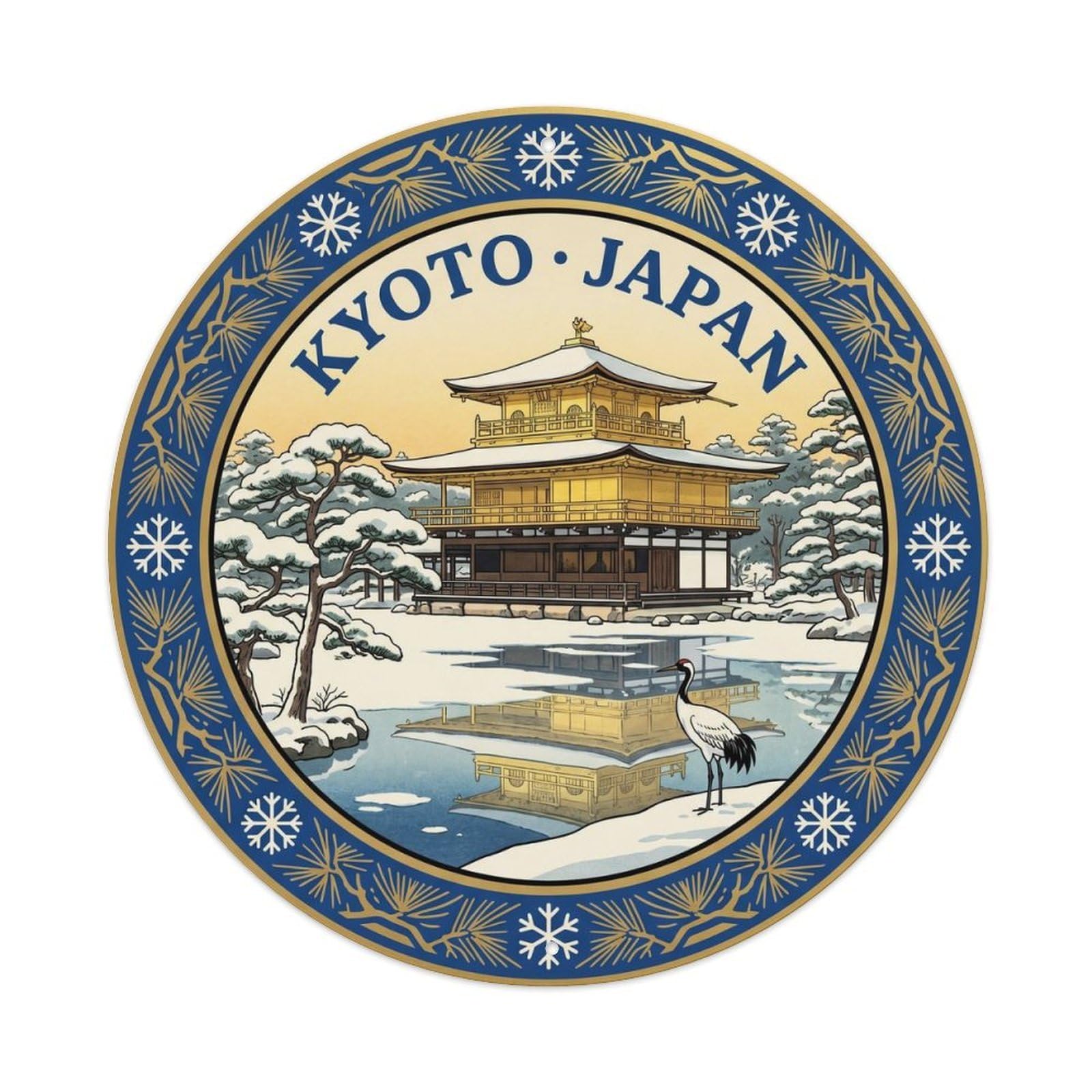 Kinkakuji Kyoto Japan Travel Shrine Journey City Metal Tin Sign