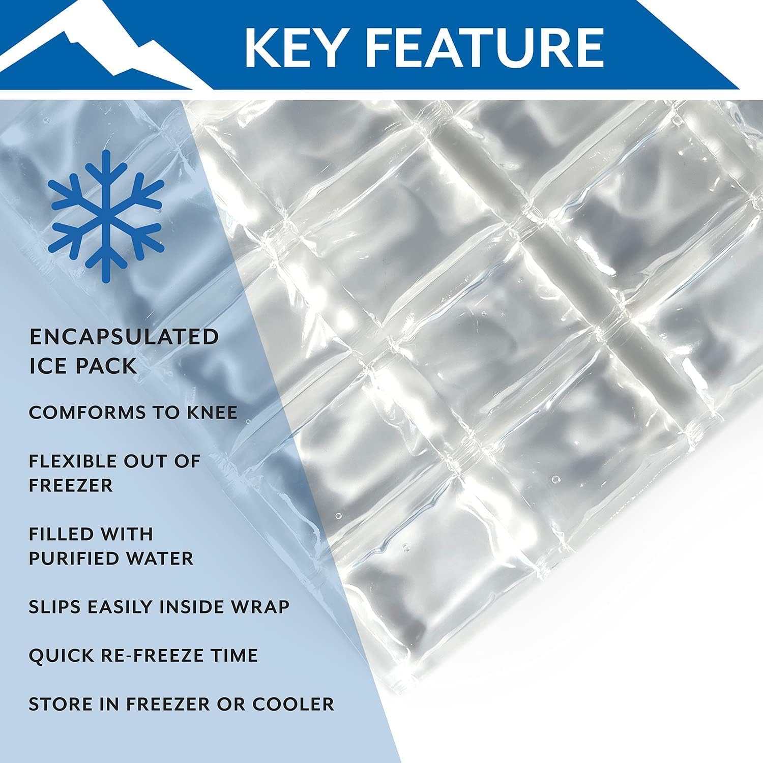 Brownmed Polar Ice Foot and Ankle Wrap, Cold Therapy Ice Pack, Universal Size (Color May Vary) - Made in USA