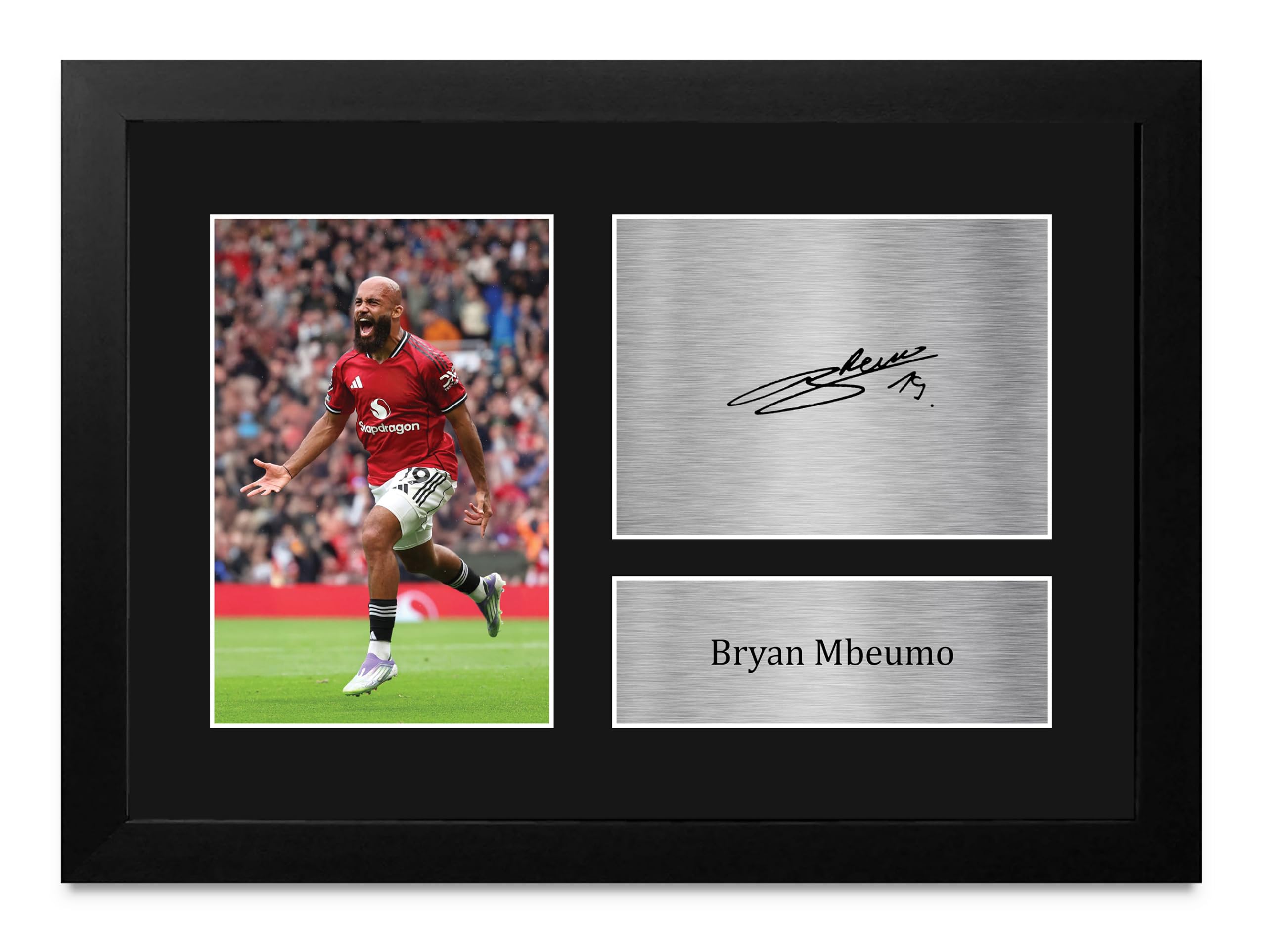 HWC Trading Bryan Mbeumo Gifts Printed Signed Autograph Picture for Football Fans and Supporters - A4 Framed-image-40