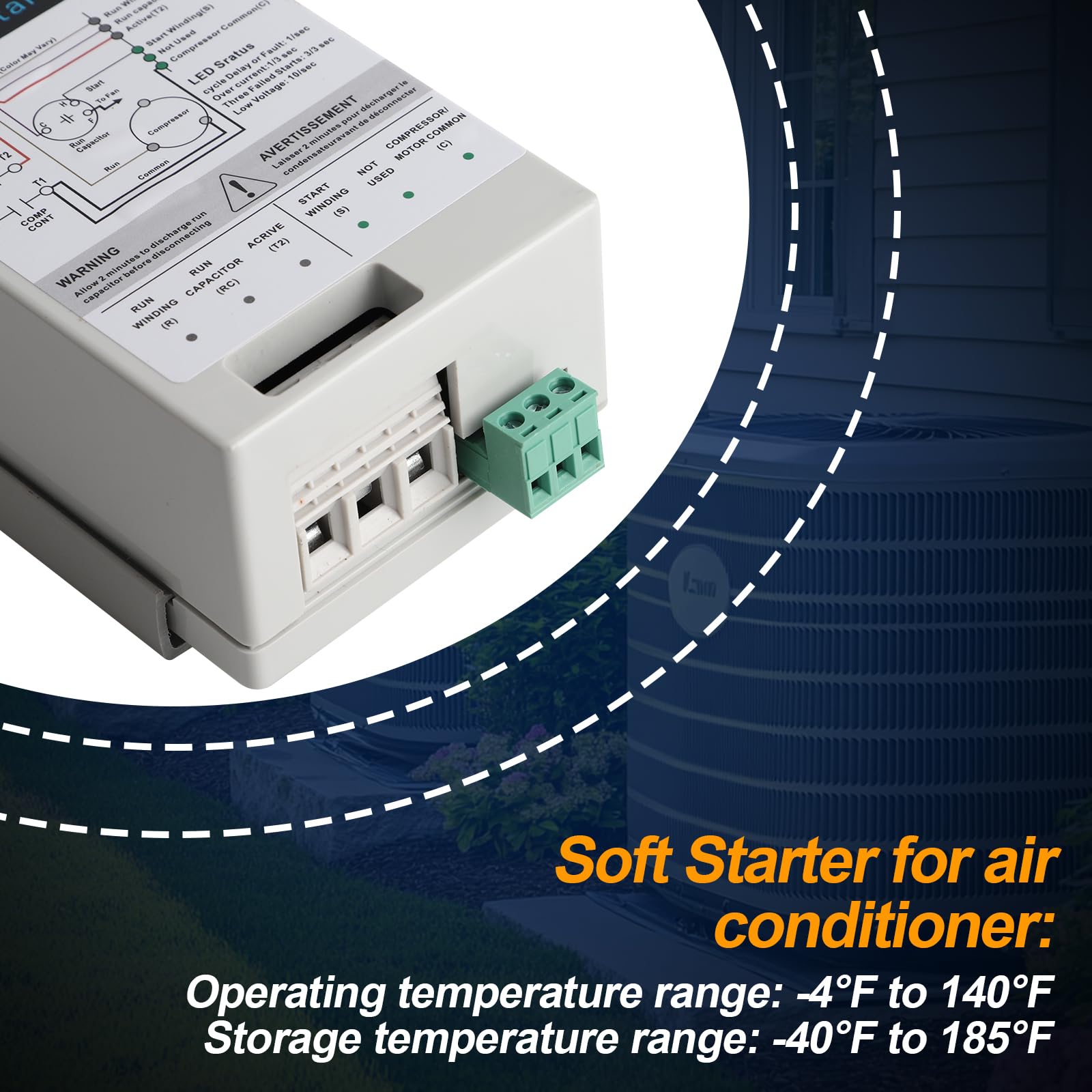 16-32A Soft Start Module per 4-7 tonnellate condizionatori d'aria HVAC residenziali, protezione inversa motore, kit di avviamento graduale AC sostituire per il sistema del generatore