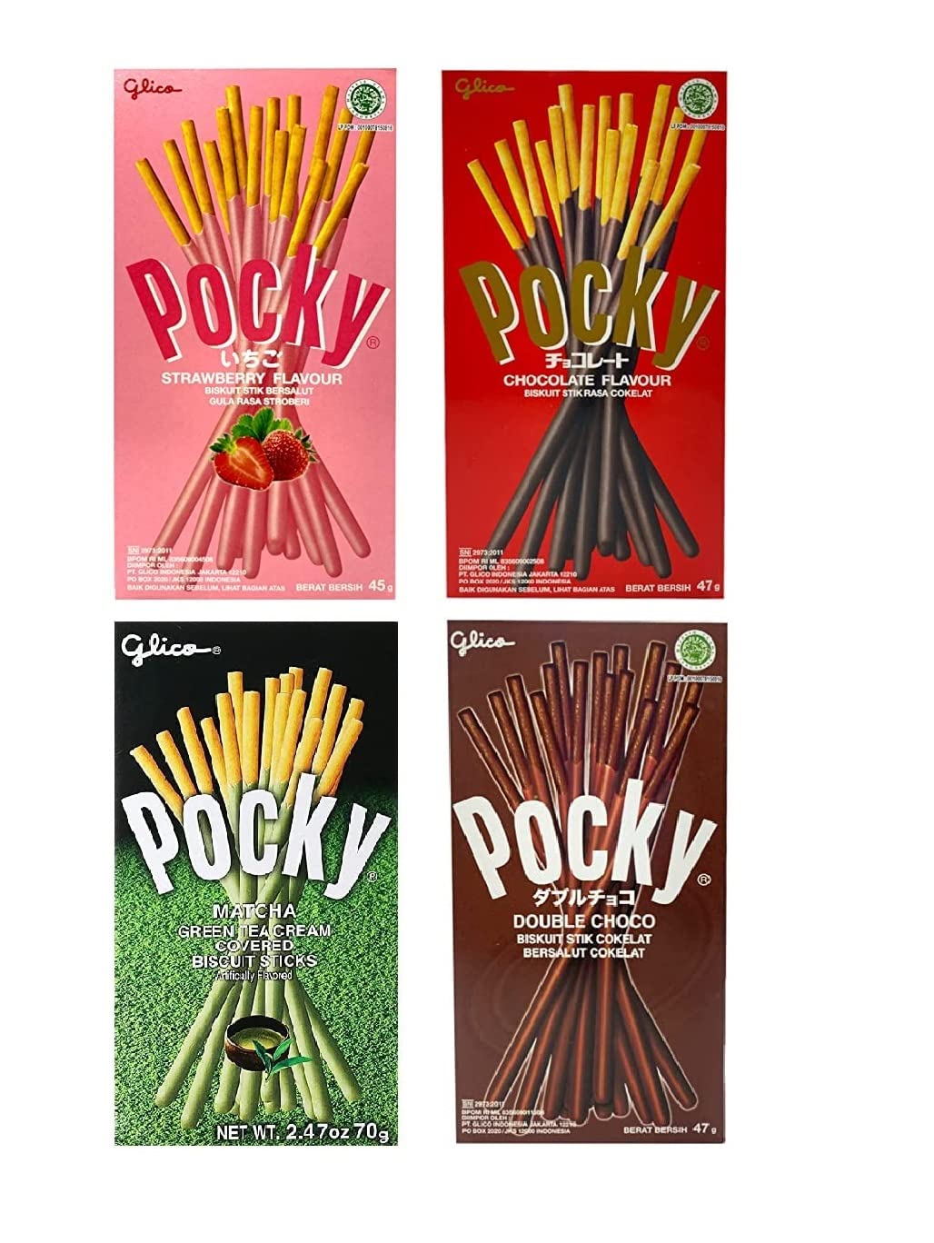 Pocky Stick Variety New Flavour (Chocolate Cream, Strawberry,Glico Green Tea Cream, Double Choco Cream) 47g (Each Pack Of 4) (B0C1CT4G82) Amazon Price History, Amazon Price Tracker
