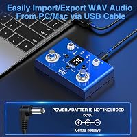 LEKATO Gitár Looper Pedál Hangoló Funkcióval - 4 Memóriahely, 11 Perces Felvétel, 30 Dobminta, USB Csatlakozás, Applikációs Szerkesztés, Ele 6