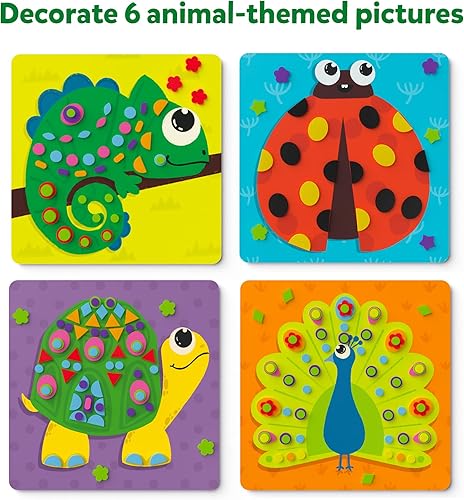 Miniatura 7 de Skillmatics Libro de arte mágico para rascar y diversión con animales de espuma, kits de arte y manualidades, actividades de bricolaje para niños