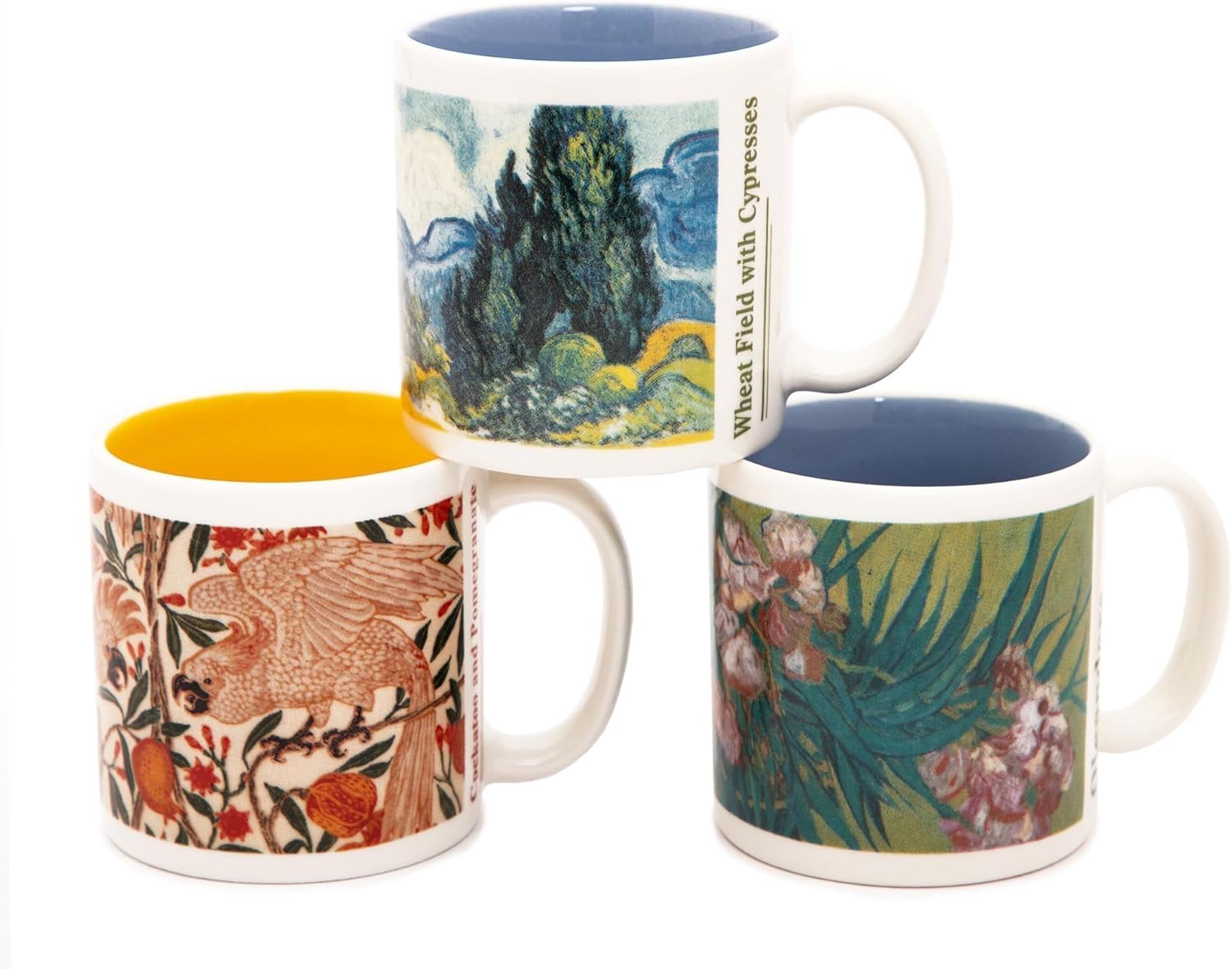 Topadorn Set of 3 Ceramic Espresso Cups, 3.5 Oz Demitasse Cups Perfect for Espresso Machine and Coffee Maker, Microwave Dishwasher Safe Coffee Mugs, Holiday Gift Her Him