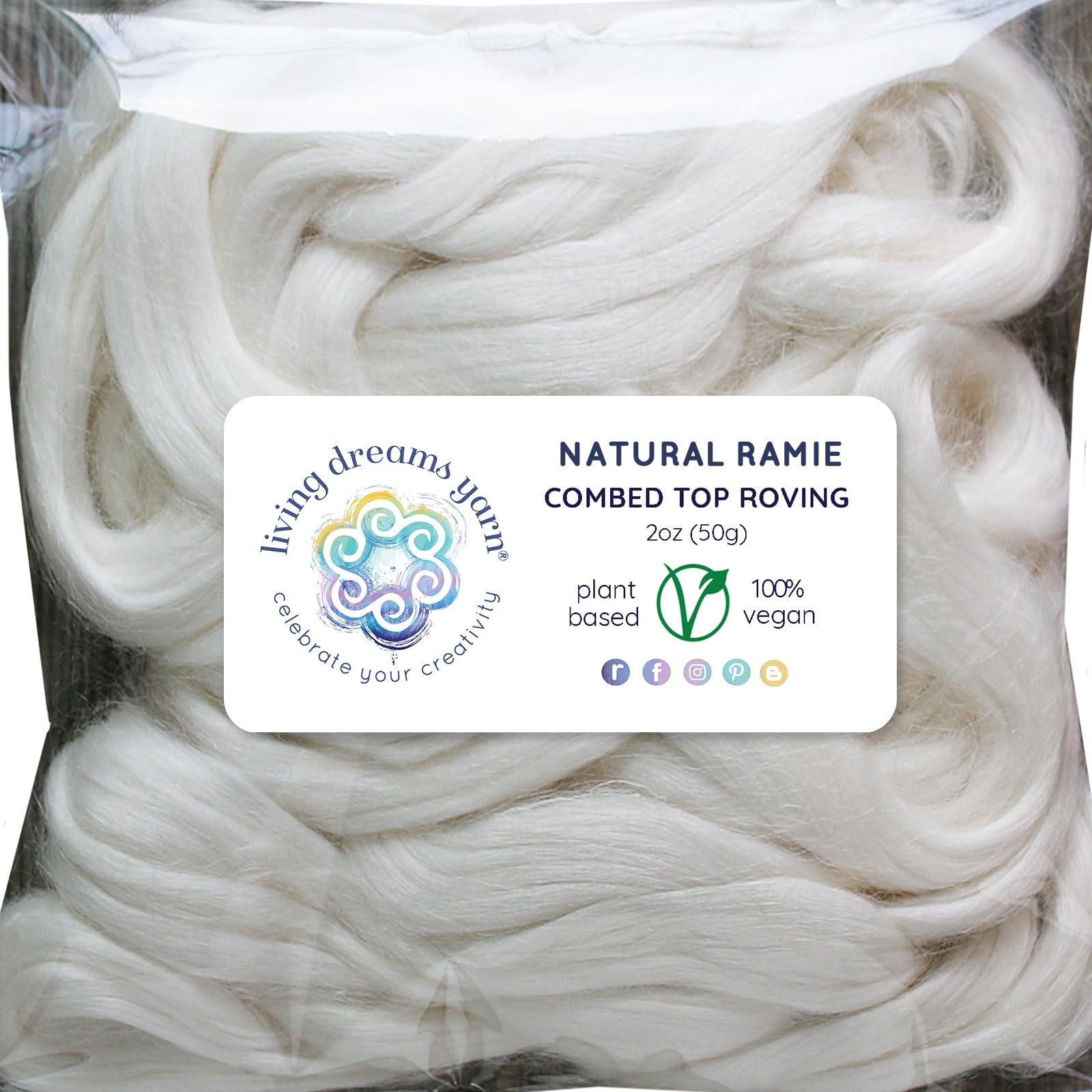 napo！WONDER FULL LIFE ramie DEEL Ramie Fiber for Spinning Blending Dyeing. Fine Linen-Like Vegan