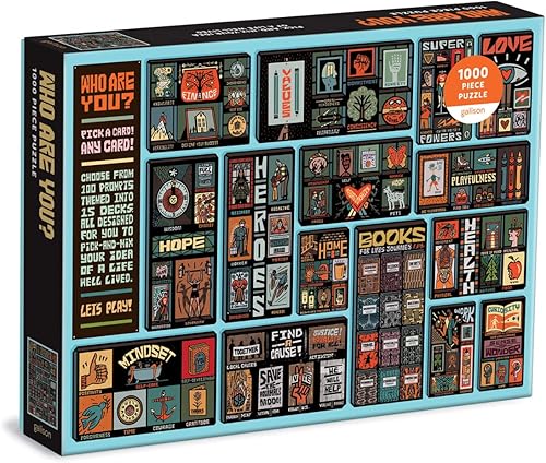 Galison Who are You? Puzzle, 1000 Pieces, 27” x 20” – Difficult Jigsaw Puzzle with Colorful, Inspirational Artwork – Thick, Sturdy Pieces, Challenging Family Activity