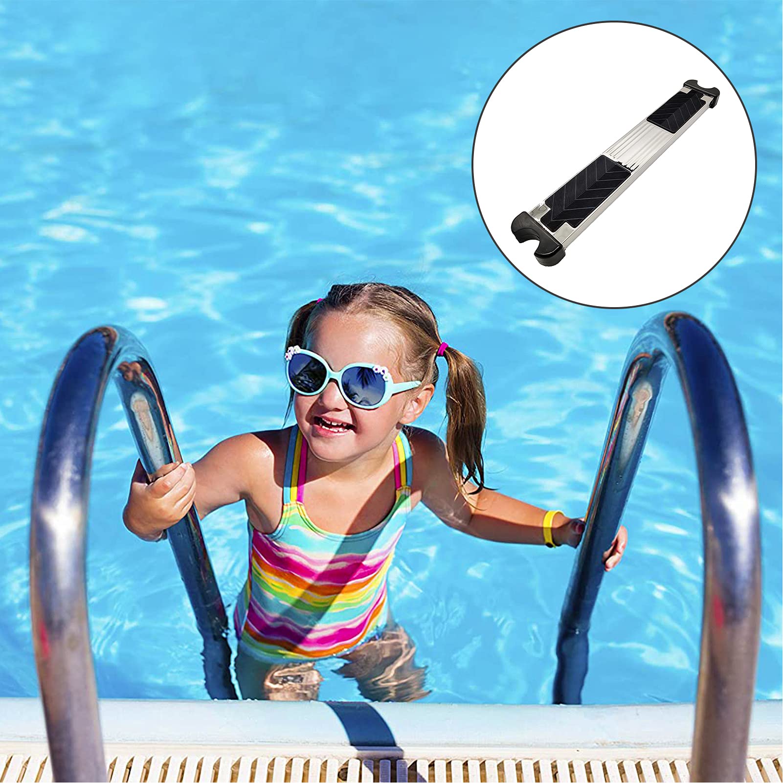 YOSOO Pédale D'échelle Pédale En Acier Inoxydable Pour échelle De Piscine, Marches De