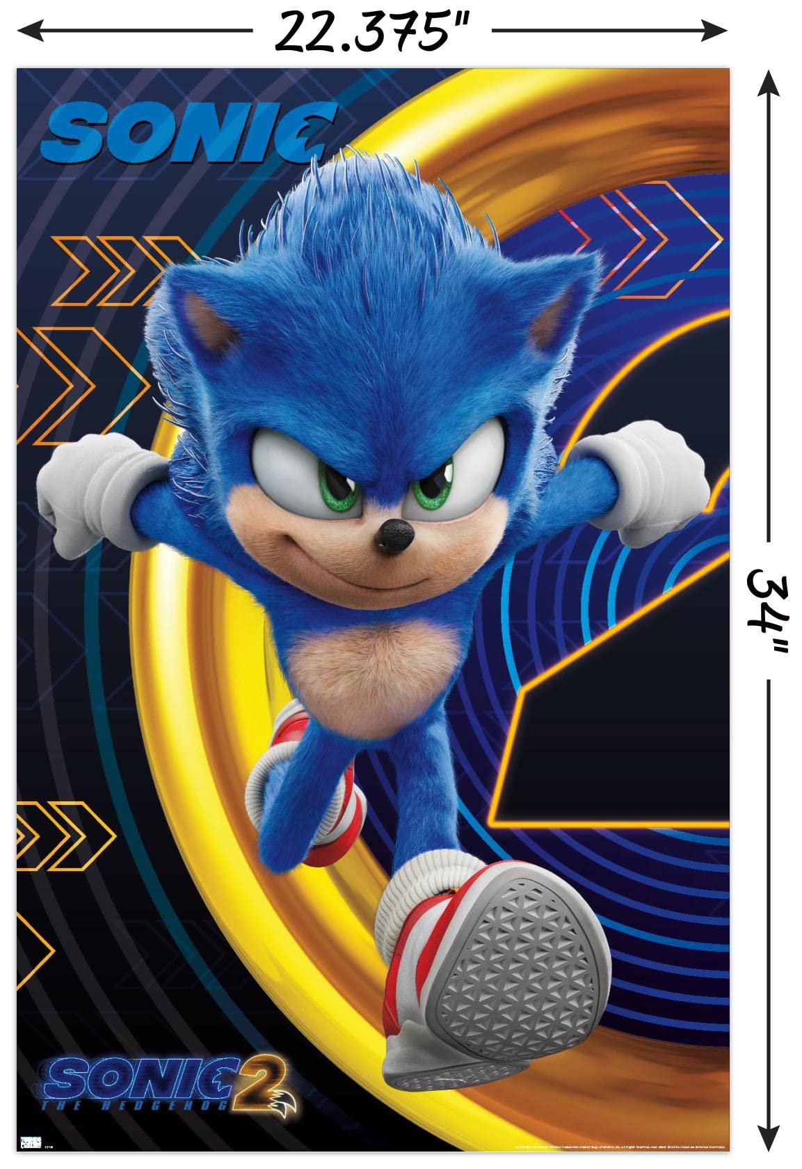 Sonic The Hedgehog 2 - Sonic Wall Poster + Free Shipping