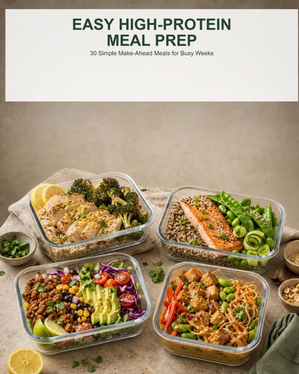 Easy High-Protein Meal Prep: 30 Simple Make-Ahead Meals for Busy Weeks