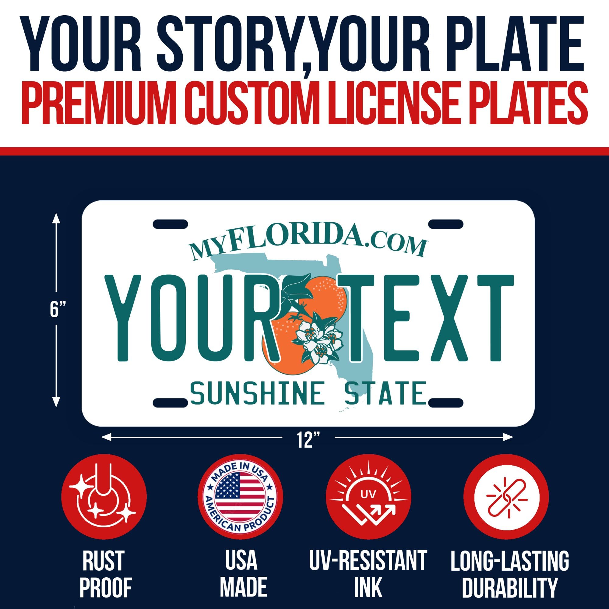 Florida License Plates Embossed - UK Florida License Plates Embossed - UK