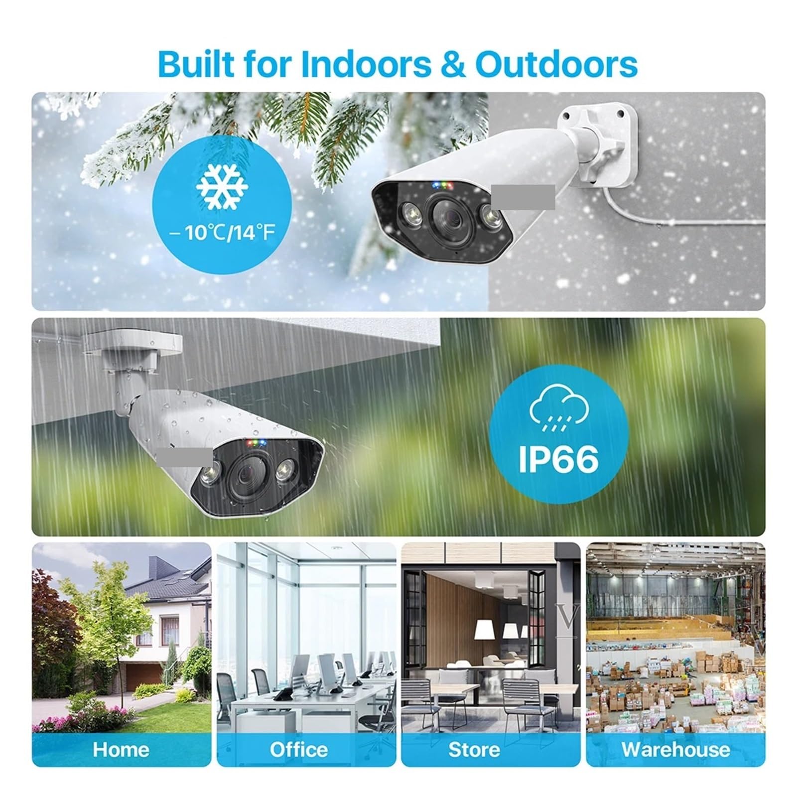 Telecamera di Sicurezza CCTV Poe da 8 MP/5 MP