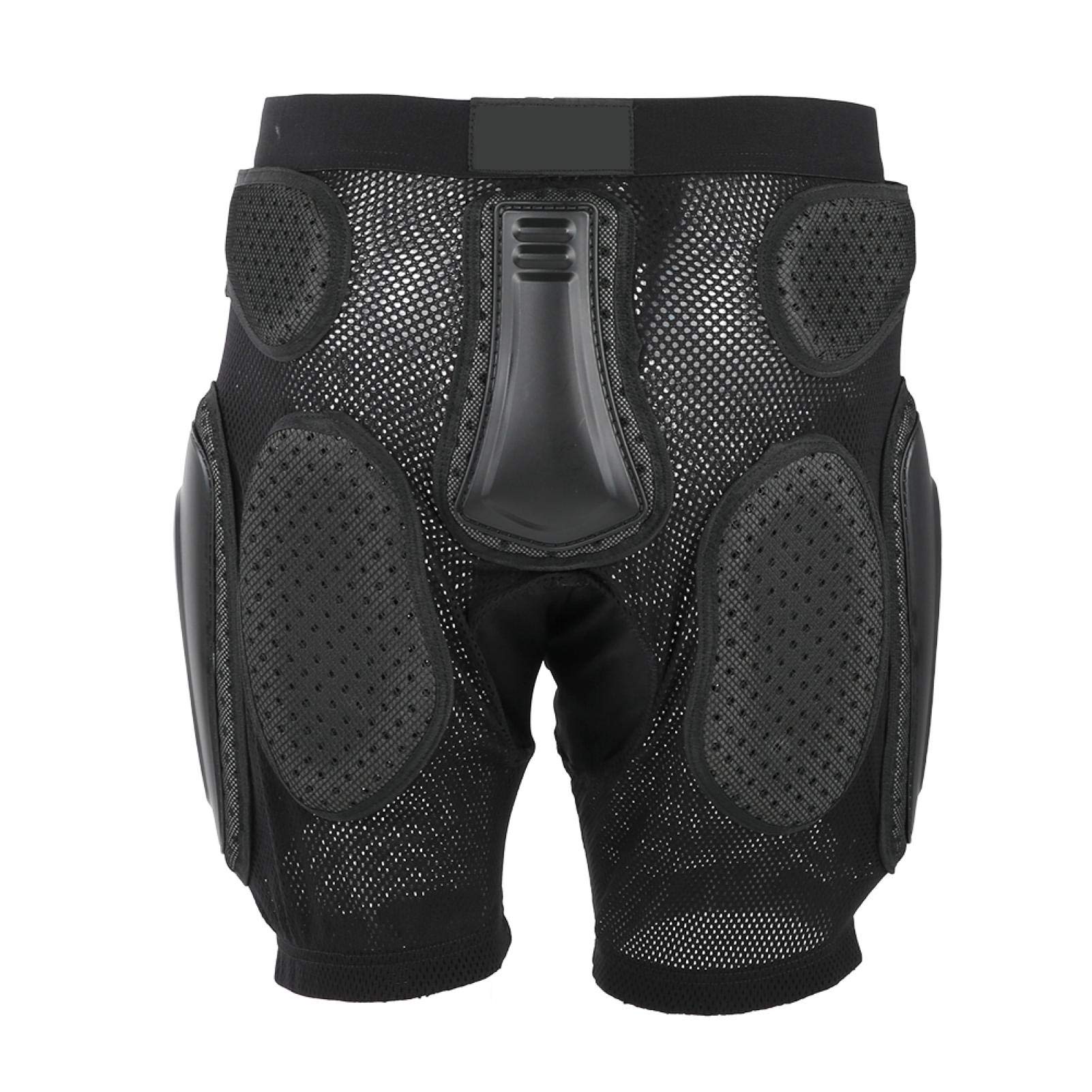 Pantalones Cortos de Ropa Interior para Ciclismo de Bicicleta, Pantalones Cortos Acolchados 3D, Protección para Cadera Y Trasero, Doble Protección para Cadera Protectora, Ciclismo de Coxis(Negro M)