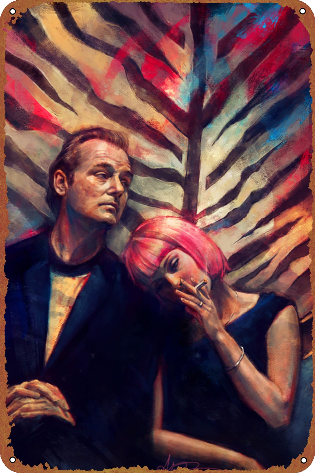 IEITB Lost in Translation Creative Tin Logo Vintage Poster Wall Decoration Home Door Garden Bar Cafe Office Restaurant Shop Club Logo Gift 12 X 8 inches