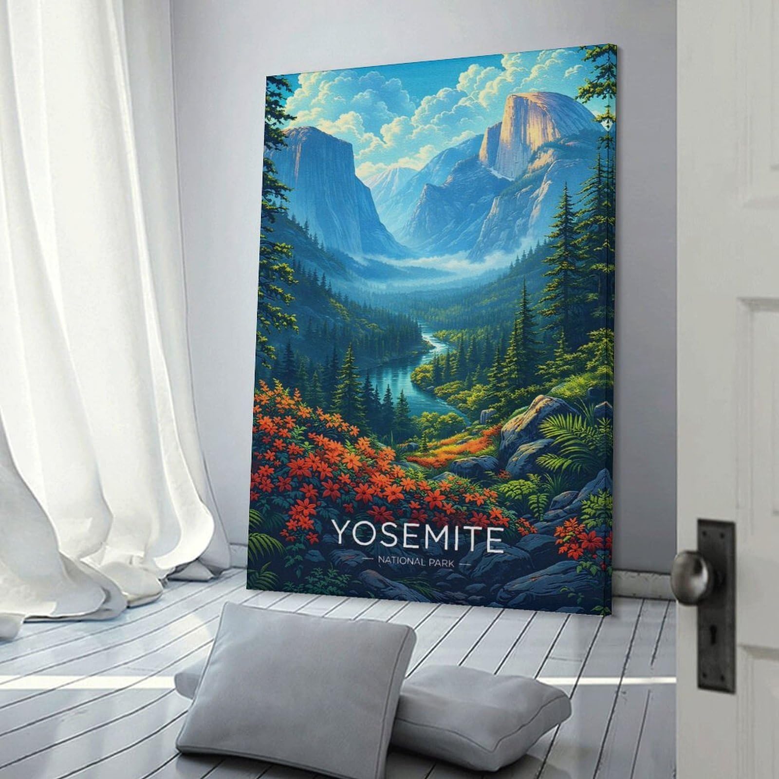 Junmoney Yosemite National Park Landscape Wall Picture Print 08x12inch(20x30cm), for Picture Wall Styling in Lounge Or Bedroom, Ideal for Building A Coordinated Art Wall