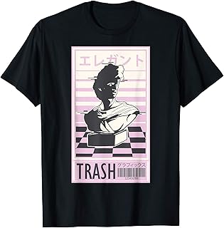 Busto Japonesa Estilo Vaporwave de los 80 Camiseta