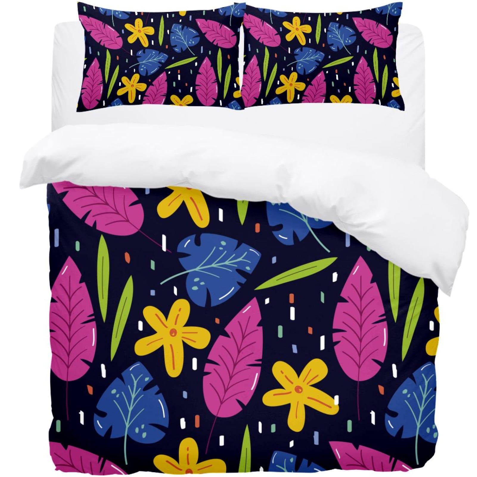 Parure de lit à motif floral d'été anti-transpiration pour retrouver un sommeil réparateur