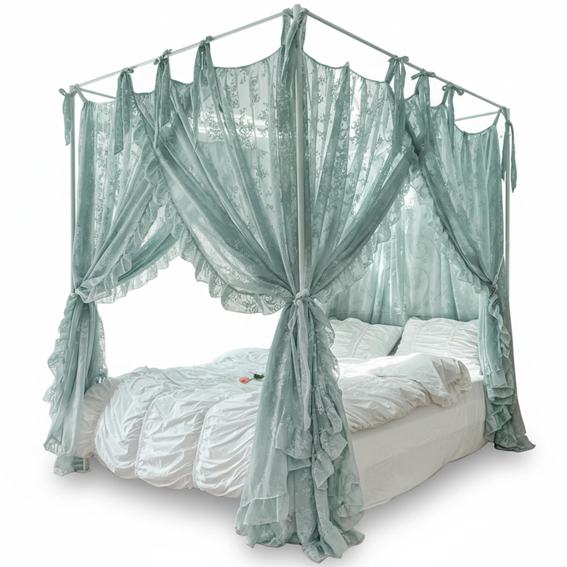 Rideau romantique style français en dentelle délicate pour une décoration raffinée