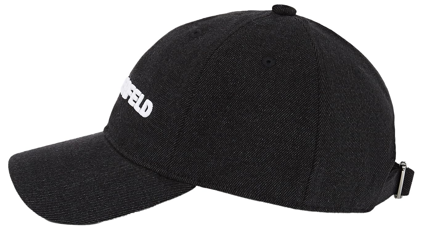 Karl Lagerfeld Jeans Damen Black Denim Cap Schwarzer Denim One Size