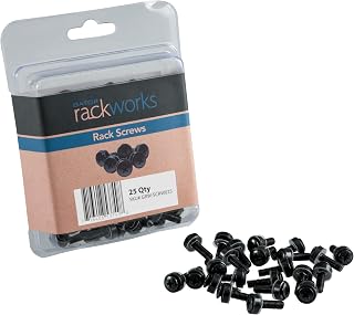 Gator Rackworks 10/32 Rack Screws 25 Pack (GRW-SCRW025) - Heavy-Duty Black Steel for Secure Pro Rack Mounting