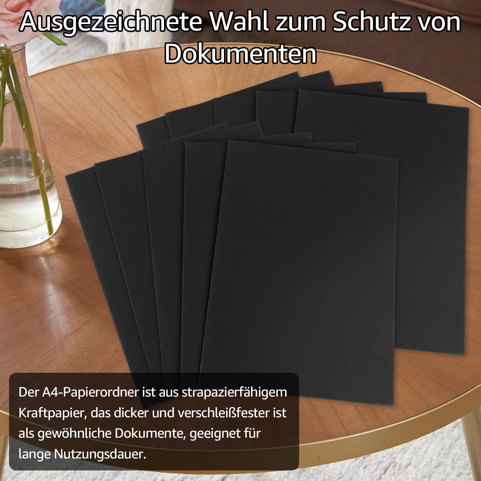 Sollicitatiemap, hoogwaardig, presentatiemap A4, documententas van karton, 12 stuks, recyclebaar, dikke privacymap Sollicitatiemap, hoogwaardig, presentatiemap A4, documententas van karton, 12 stuks, recyclebaar, dikke privacymap