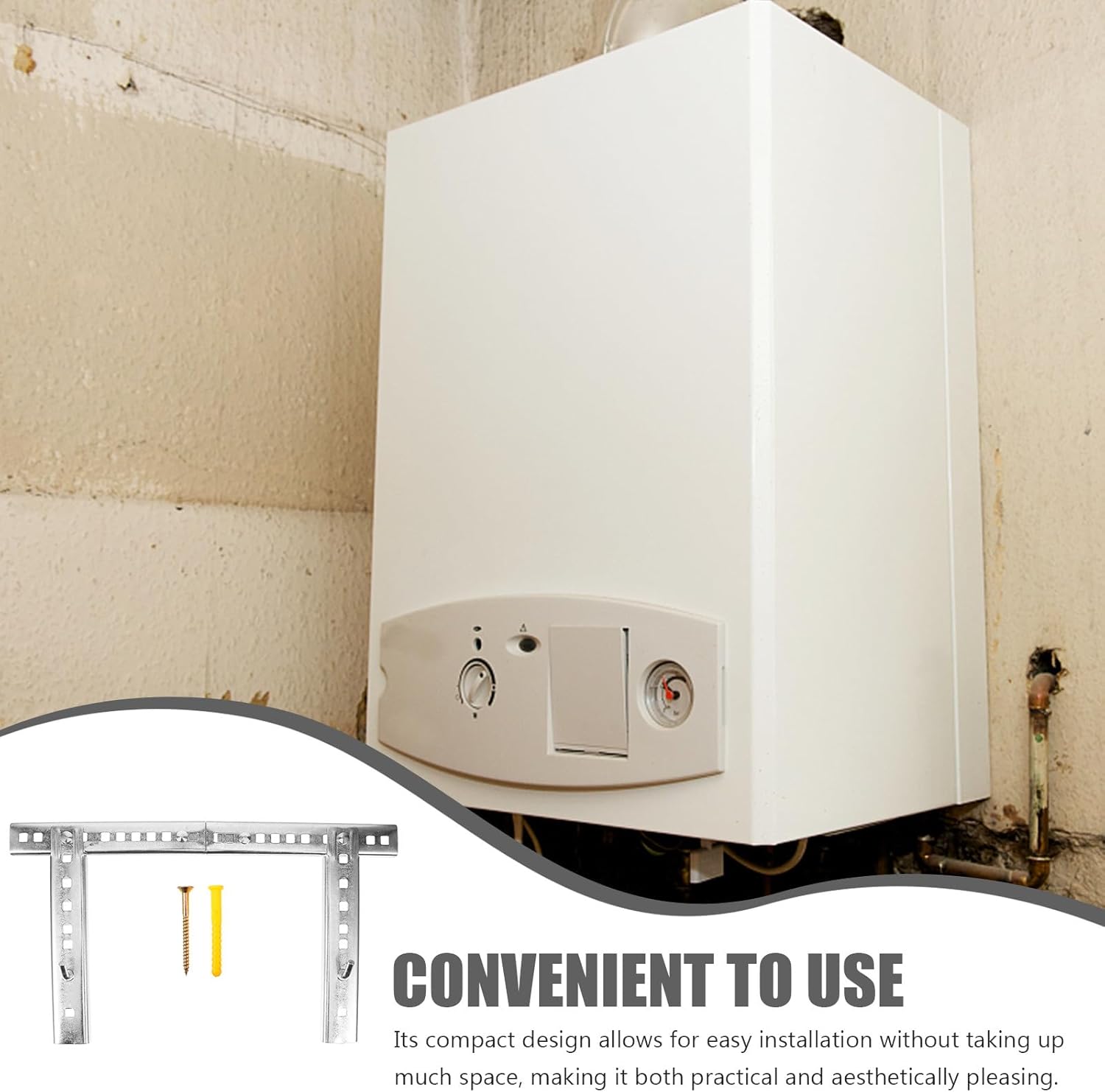 Water Heater Hanger Wall Mount Bracket 3mm Thick Metal Stand for Electric Water Heater Support Suitable for Hollow Wall 1pcs