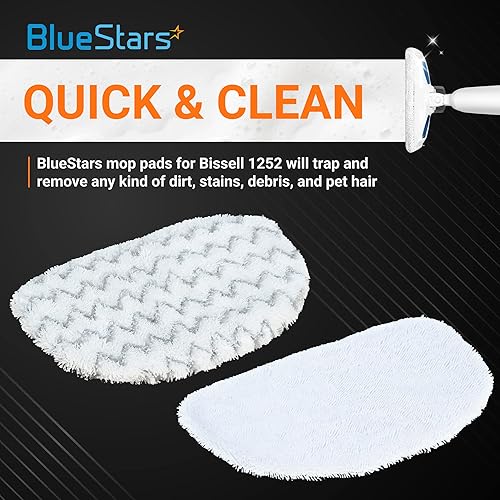 Miniatura 2 de BlueStars Almohadilla para trapeador de vapor Bissell PowerFresh Vac & Steam 2747A, 1132 1543 1632 1652 serie Symphony Vacuum and Steam Mop Series,