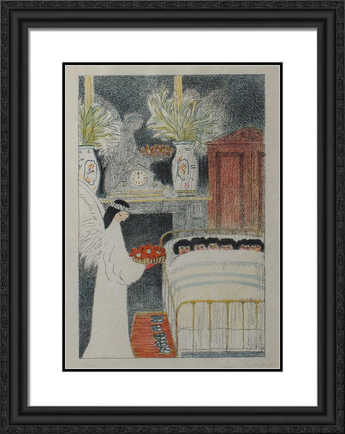 ArtDirect Spilliaert, Leon 19x24 Gold Ornate Framed Art Print with Double Matting Titled: Winter Pleasures III
