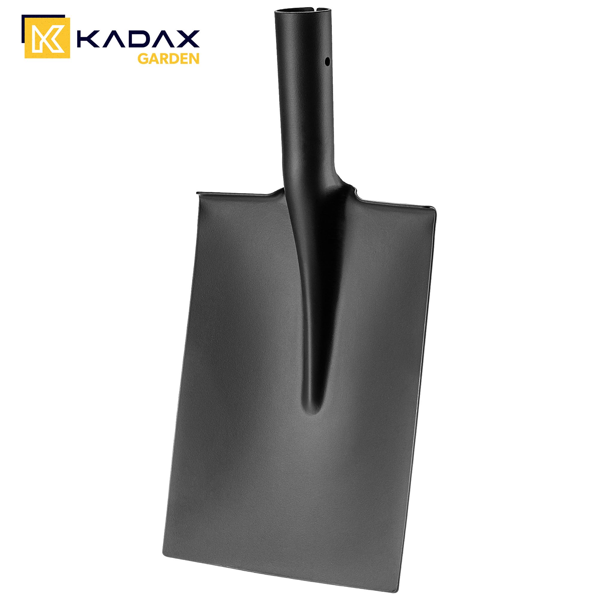 KADAX Gartenspaten ohne Griff, Robuster Spaten für Garten, Universelle Schaufel, Gartenschaufel ohne Stiel, Spatenschaufel aus Stahl, Sandschaufel (Schwarz 40,5x20 cm)