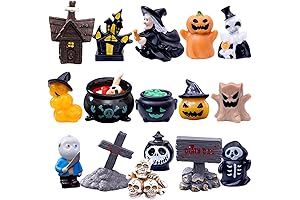 Halloween Miniature Garden Decor Set: Spooky Charm for Your Fairy Realm
