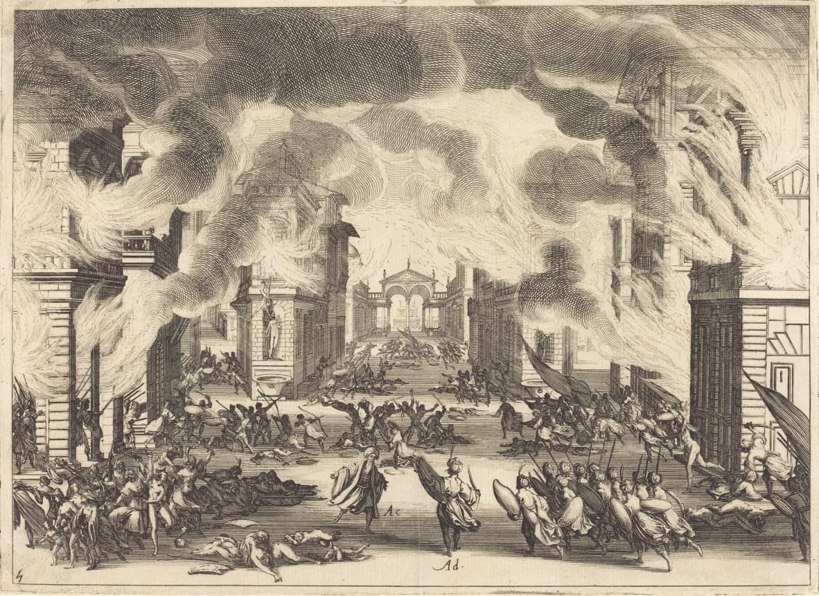 Tableau Solimano Acte V Jacques Callot Toile 60x90cm pour Rénover un Mur Vide sans Reflets - 5