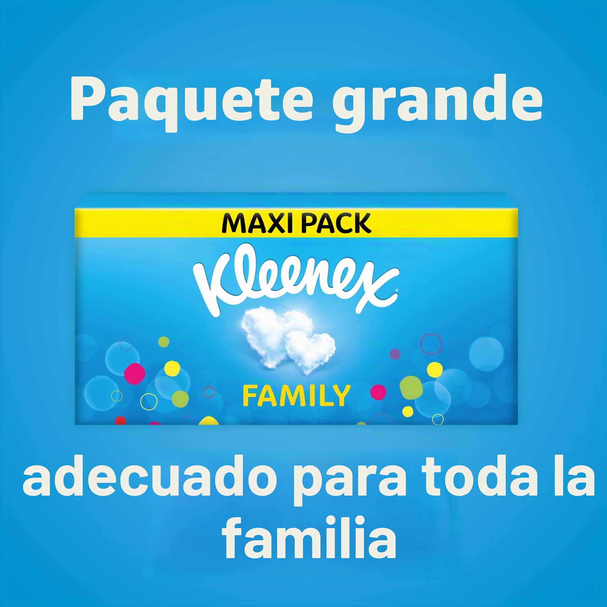 Tejidos Kleenex Family - 1280 pañuelos - 10 x 128 piezas - Caja de regalo