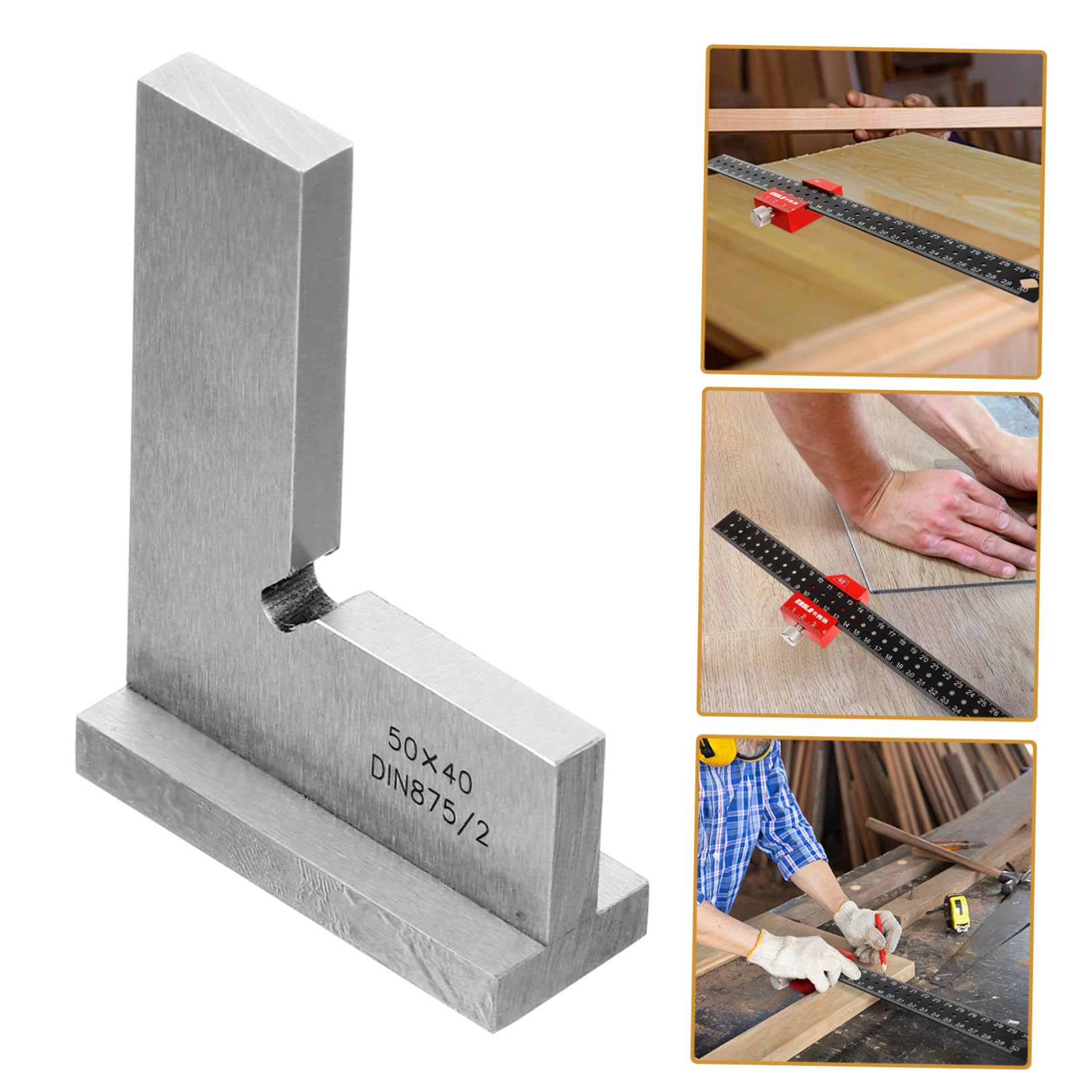 jojofuny 5pezzi Squadra Angolare Professionale Carbonio Con Base Righello Per Carpentiere Per Misurazioni Precise Strumento Per Disegno e Tracciamento Angoli Angolo Retto Utensile Per