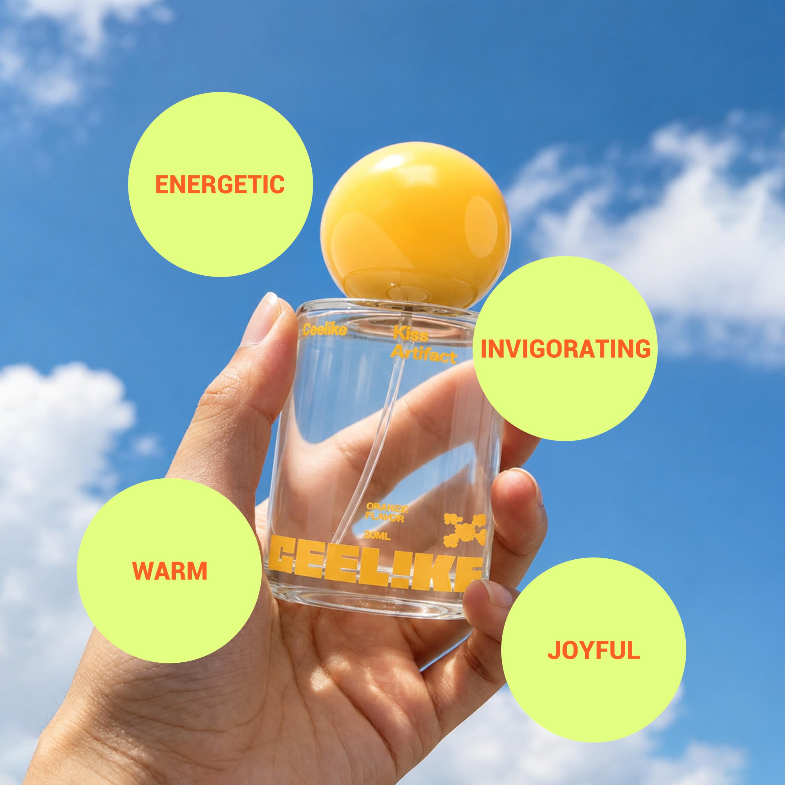 Mundspray – frischer Atem, duales Kühlerlebnis und praktisches Design für unterwegs – perfekt für erfrischenden Atem überall und jederzeit (Orange, 1 Stück)