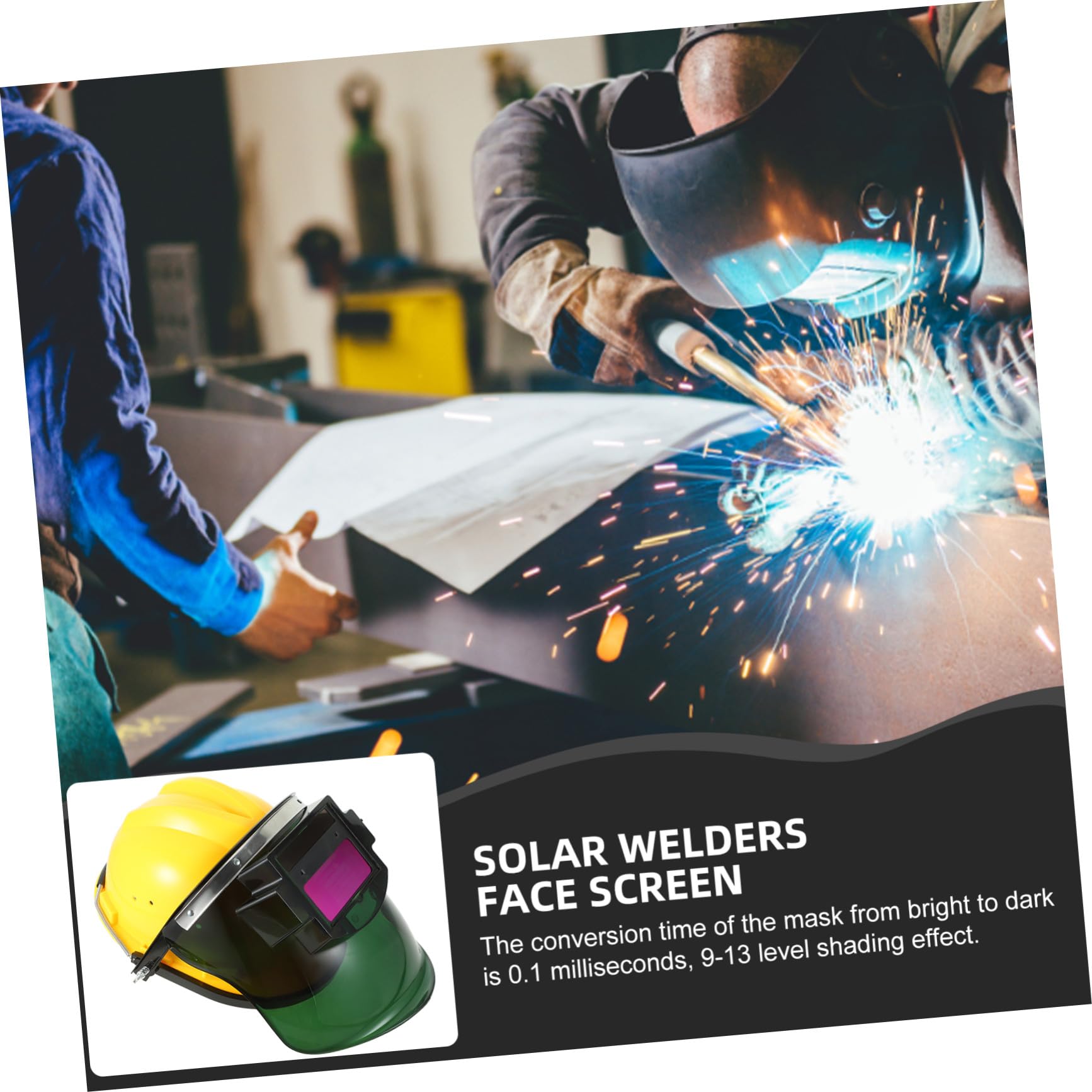 de Soldadura con Oscurecimiento Automático y Casco de Seguridad Solar Pantalla de Visual para Soldadores Rápida y Desmontable de Sombra