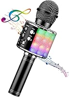 Vista 10 de BlueFire - Micrófono inalámbrico 4 en 1 para karaoke con luces LED, micrófono portátil para niños, grandes regalos y juguetes para niñas, niños