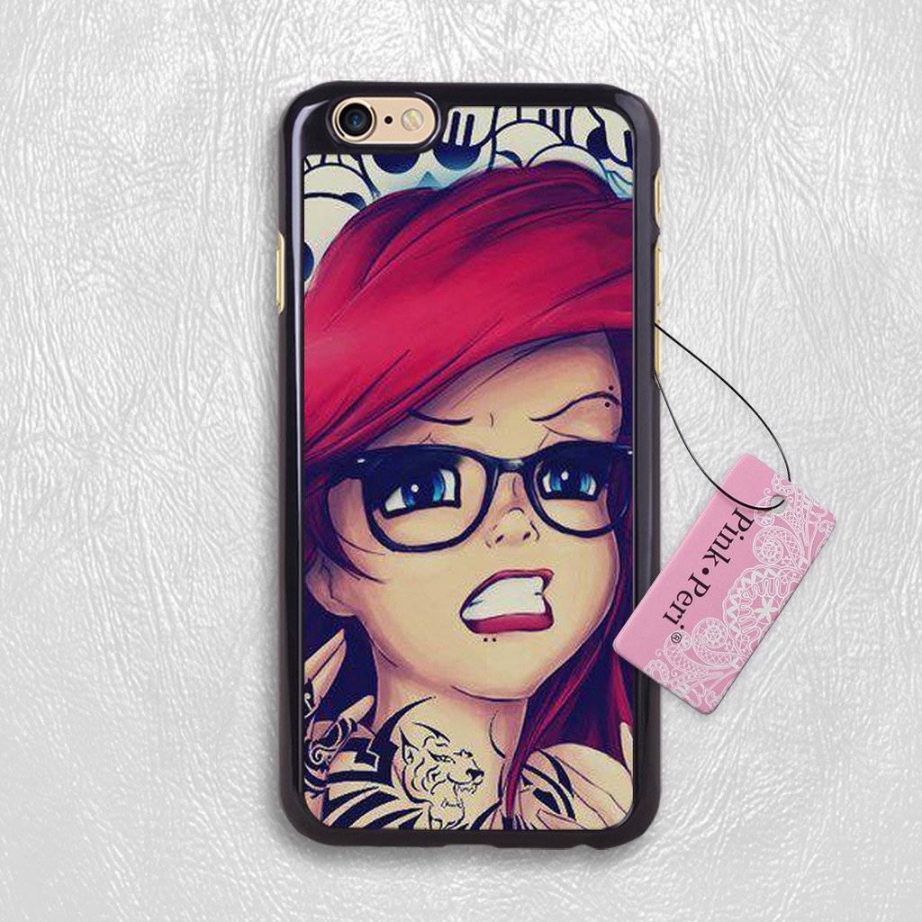 Pink Peri™ Punk Ariel Little Mermaid Tattoo Hard Case For iPhone 6 (4.7 inch) case