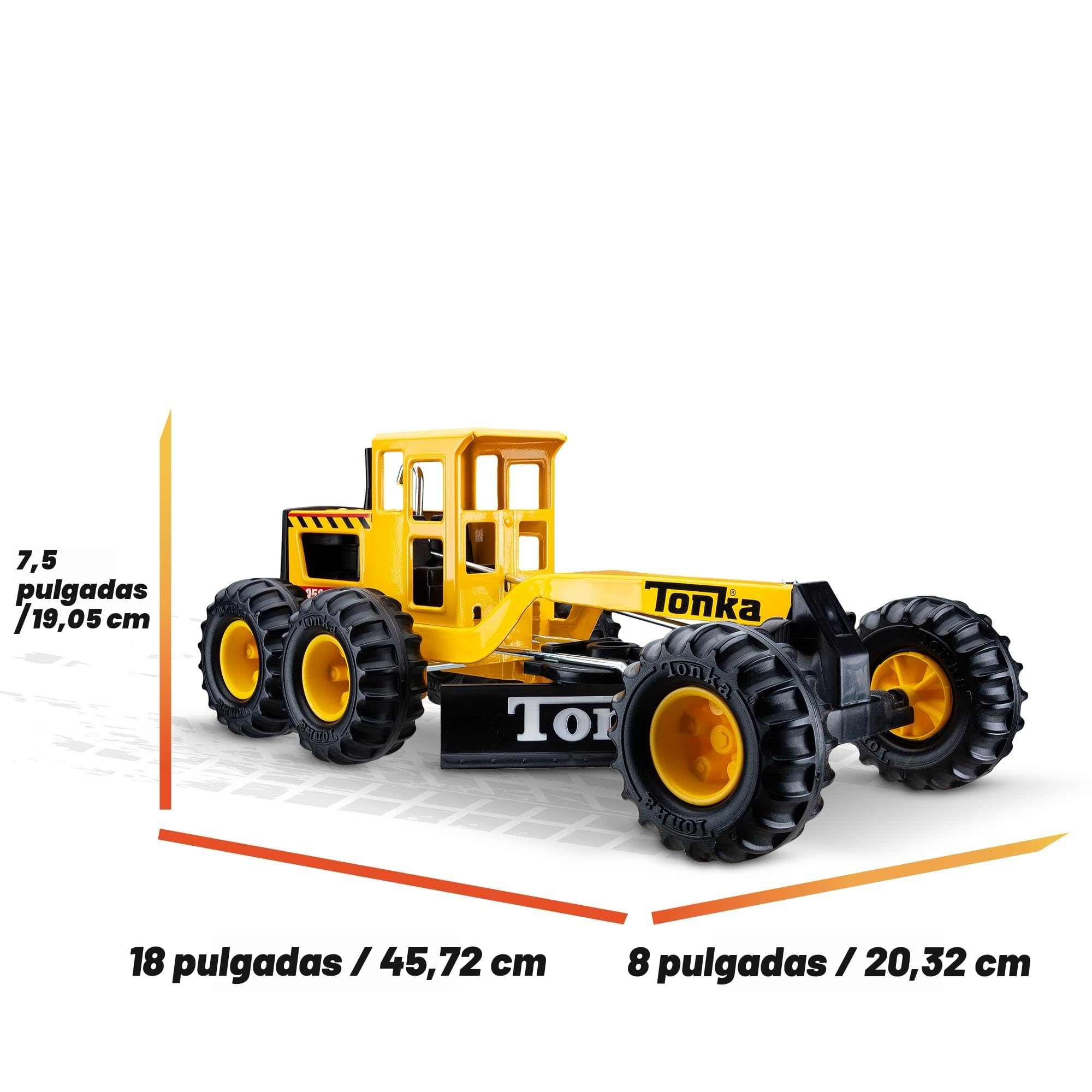 Tonka 06129 Steel Classics Road Grader, Kids Construction Toys for Boys and Girls, Vehicle Toys for Creative Play, Toy Trucks for Children Aged 3 +, Yellow & Black