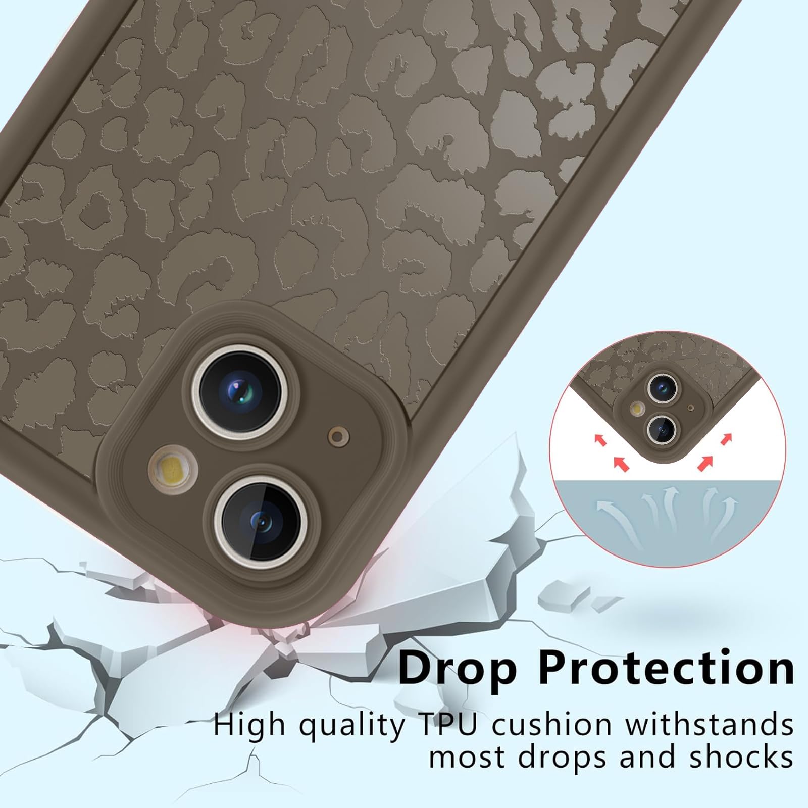 ZhuoFan Cover per iPhone 16 Pro 6,3, Aesthetic Leopardata Motivo Custodia Bianco Opaca Ultra Morbida Sottile Leggera Silicone Antiurto AntiGraffio TPU Bumper Protettiva Case, 07